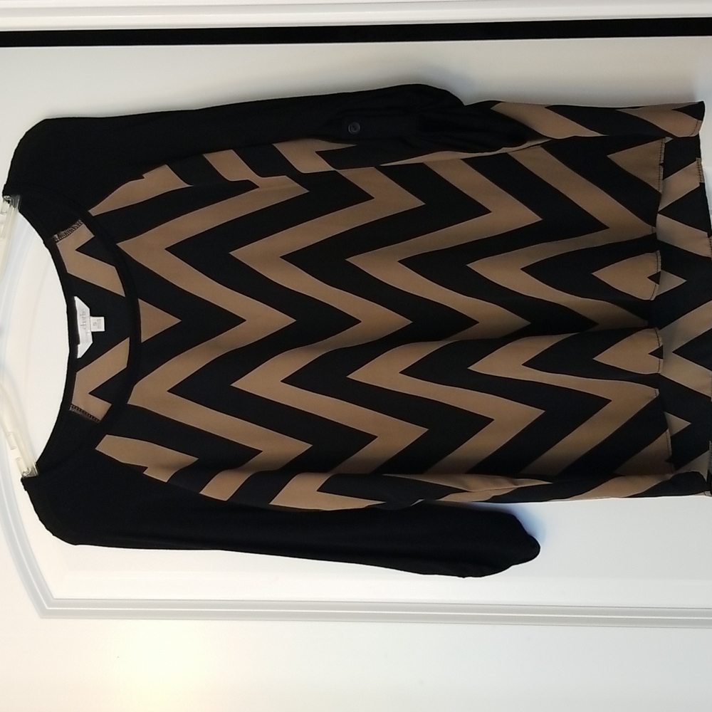 Brown black chevron tunic